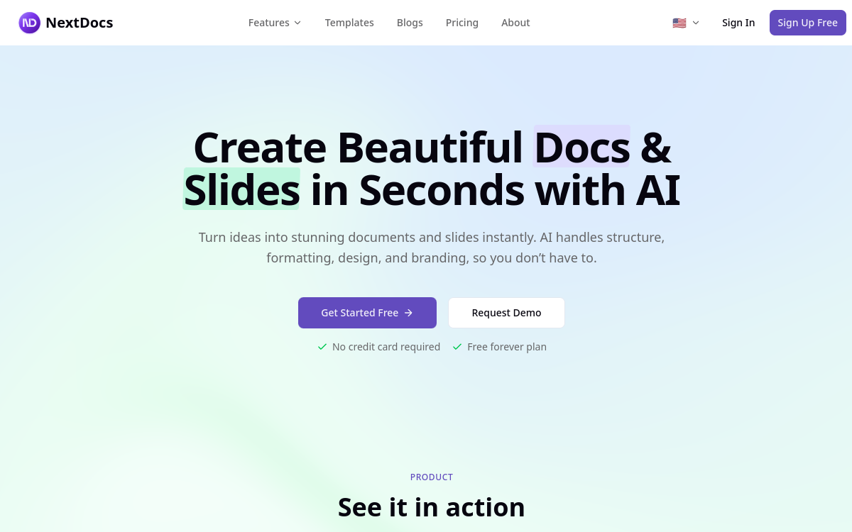 Screenshot of NextDocs