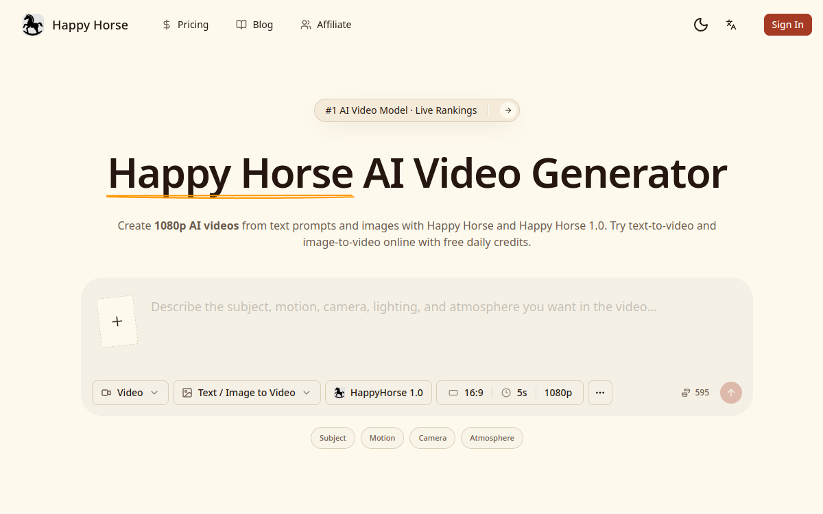 Screenshot of Happy Horse