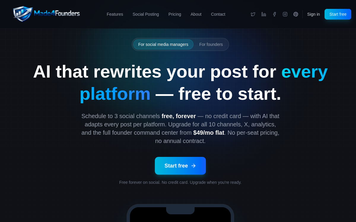 Screenshot of Made4Founders