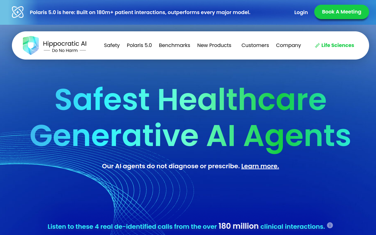 Screenshot of Hippocratic AI