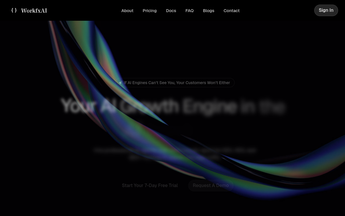Screenshot of Workfx AI