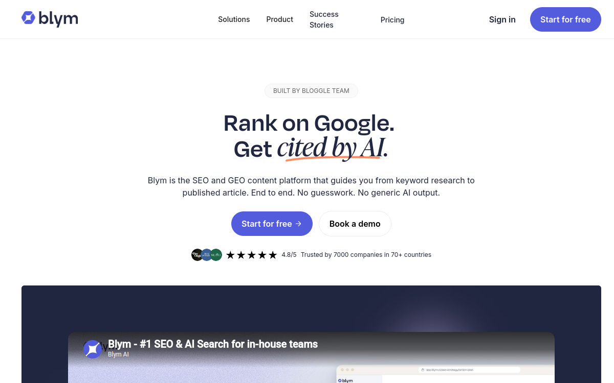 Screenshot of Blym