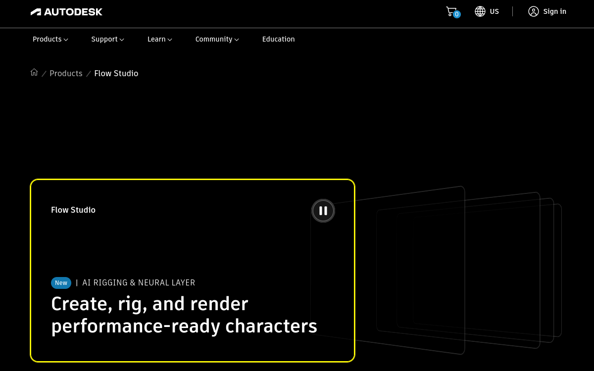 Screenshot of Autodesk Flow Studio