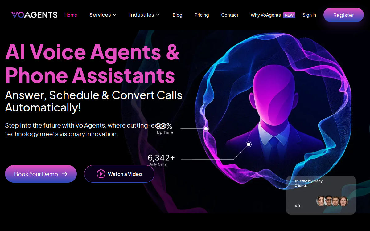 Screenshot of VoAgents