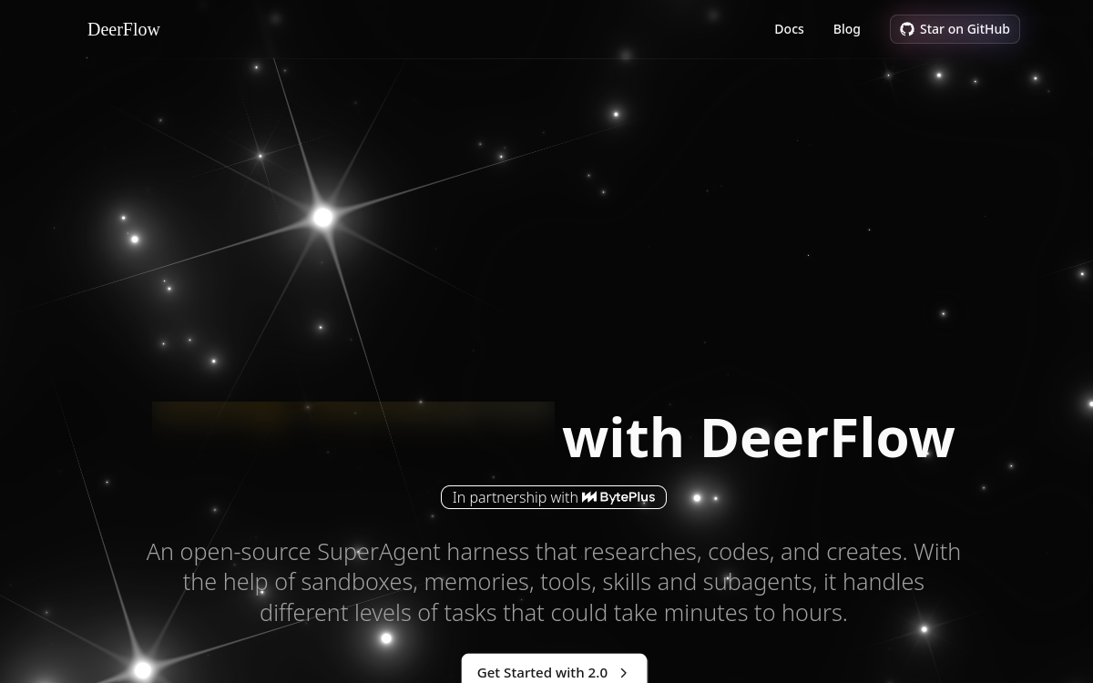 Screenshot of DeerFlow