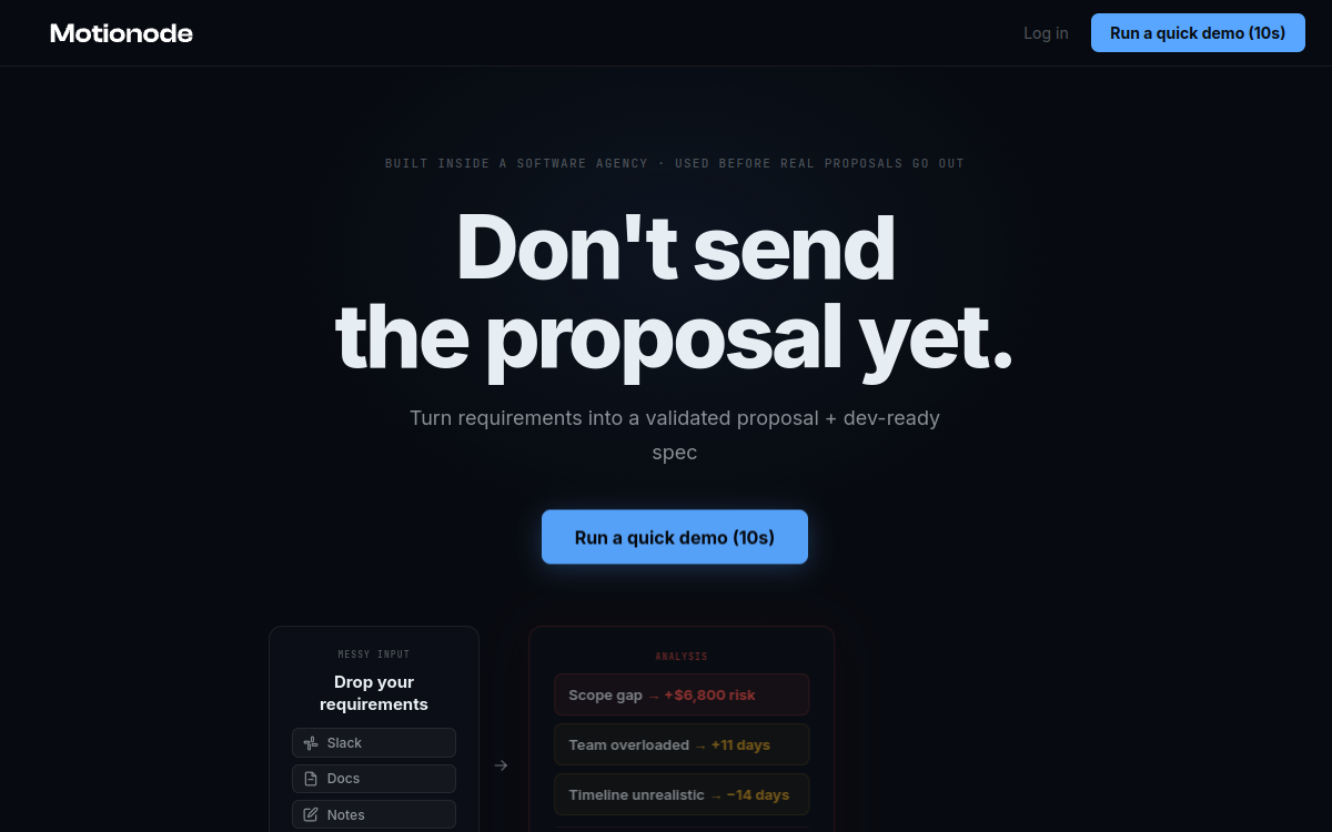 Screenshot of Motionode