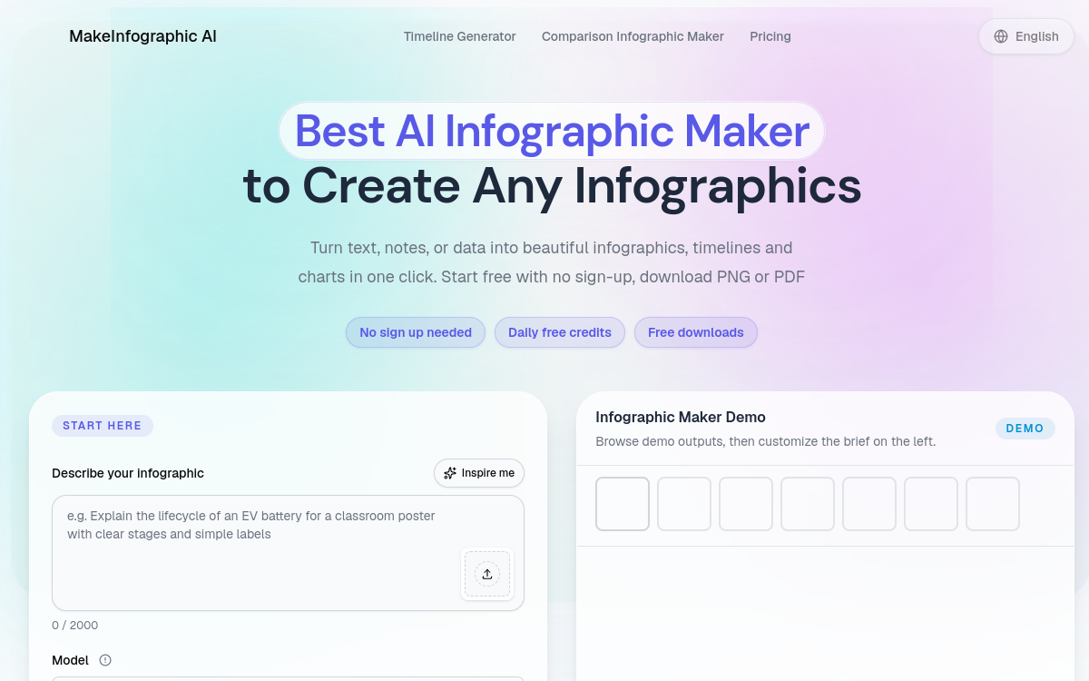Screenshot of Make Infographic AI