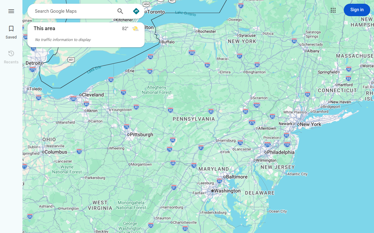 Screenshot of Ask Maps
