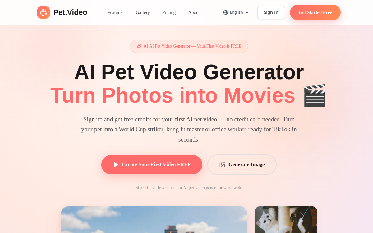 Screenshot of Pet Video