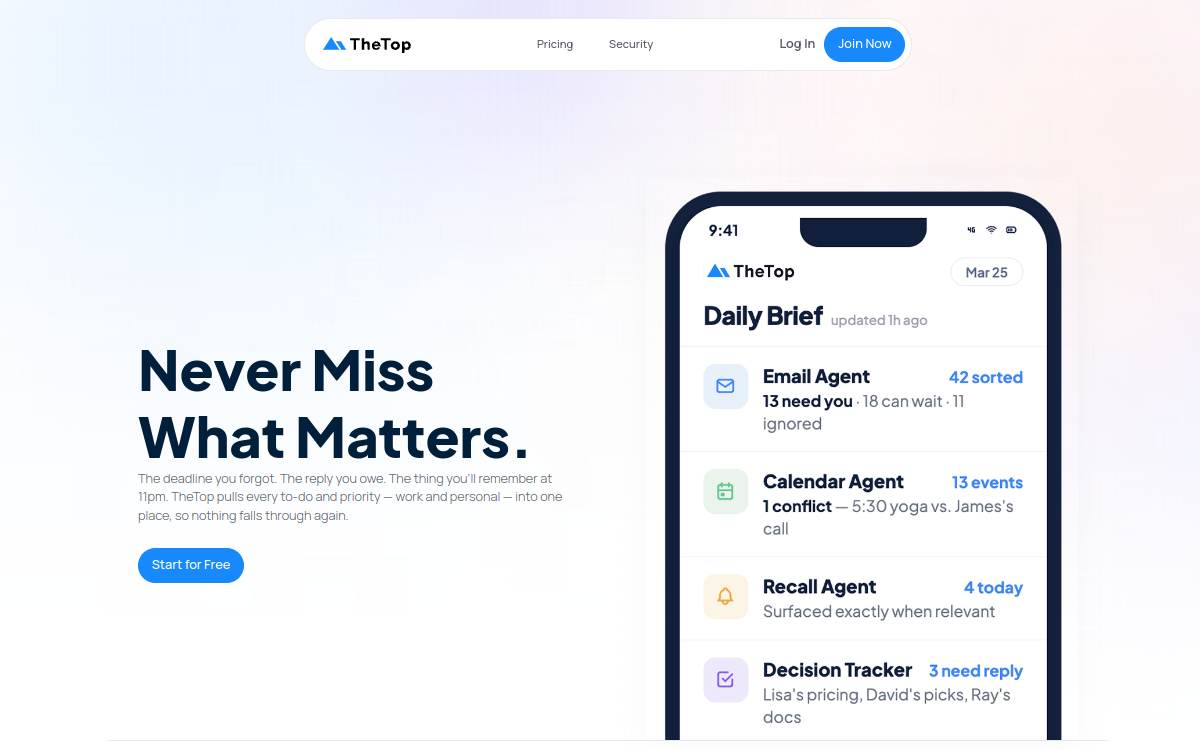 Screenshot of TheTop