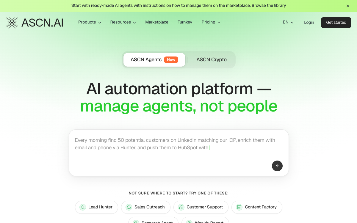 Screenshot of ASCN AI