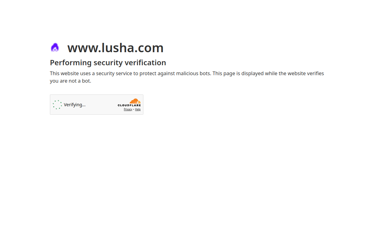 Screenshot of Lusha