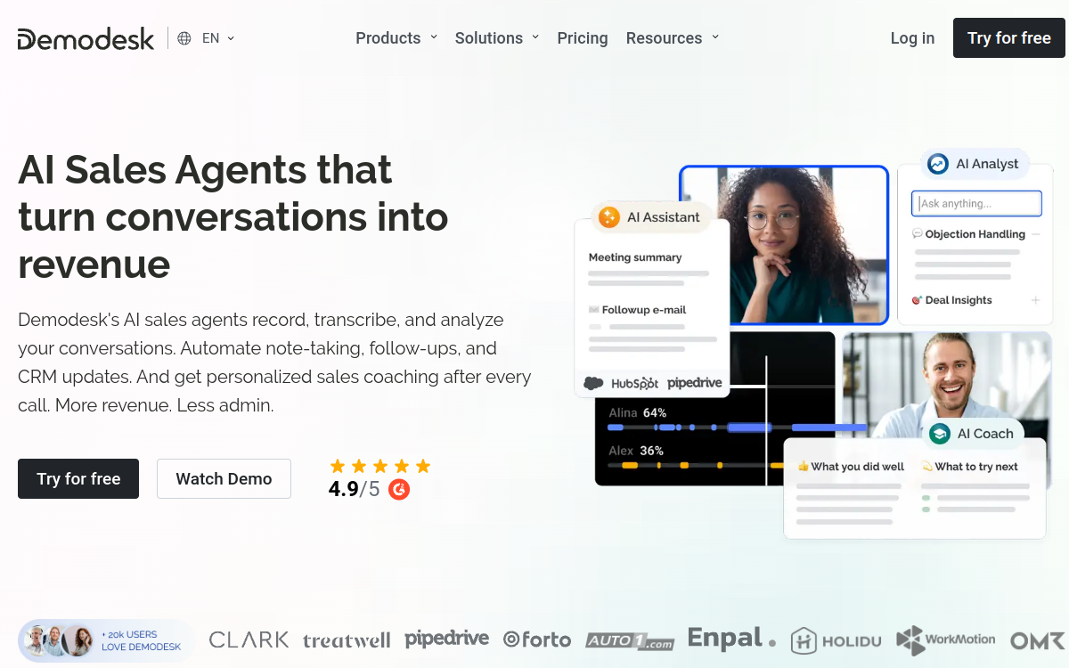 Screenshot of Demodesk