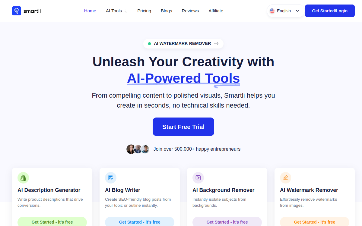 Screenshot of Smartli