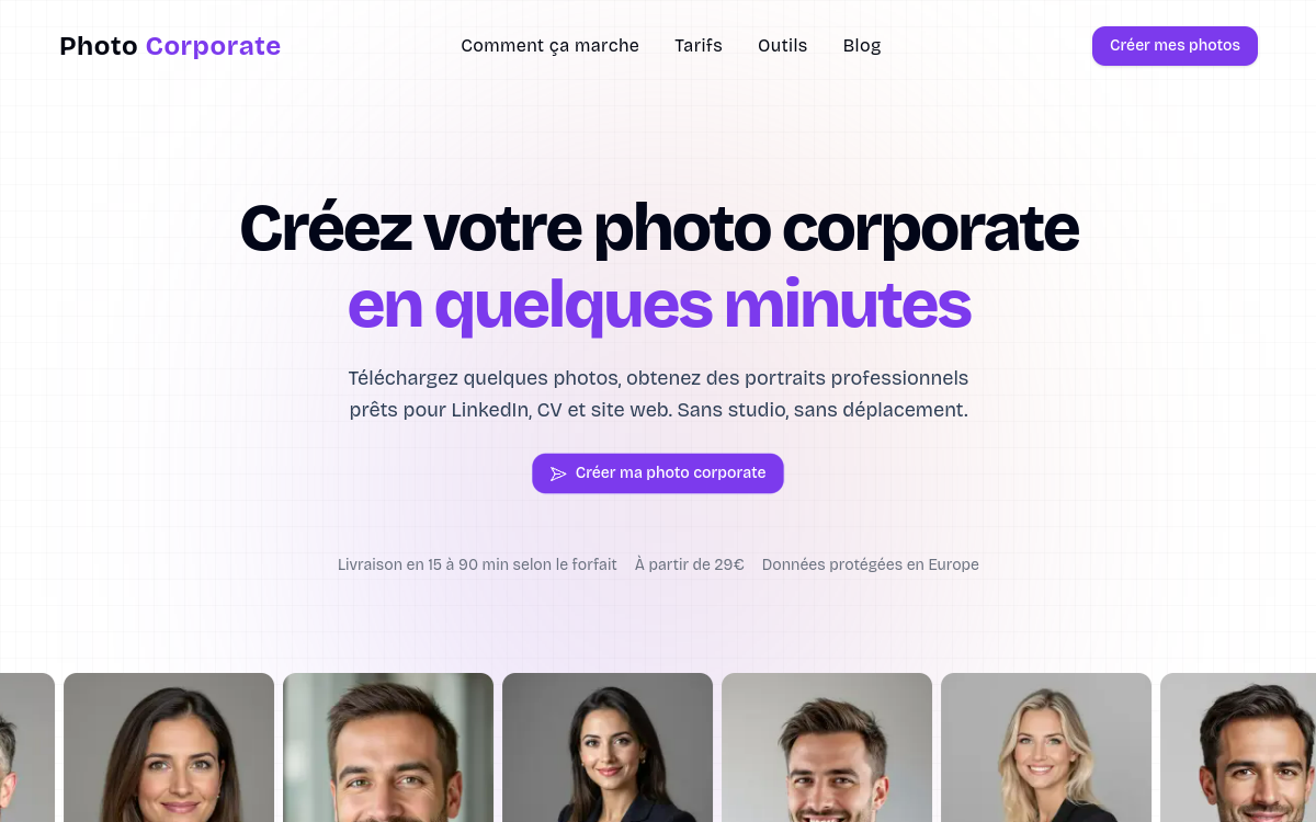 Screenshot of Photo-Corporate