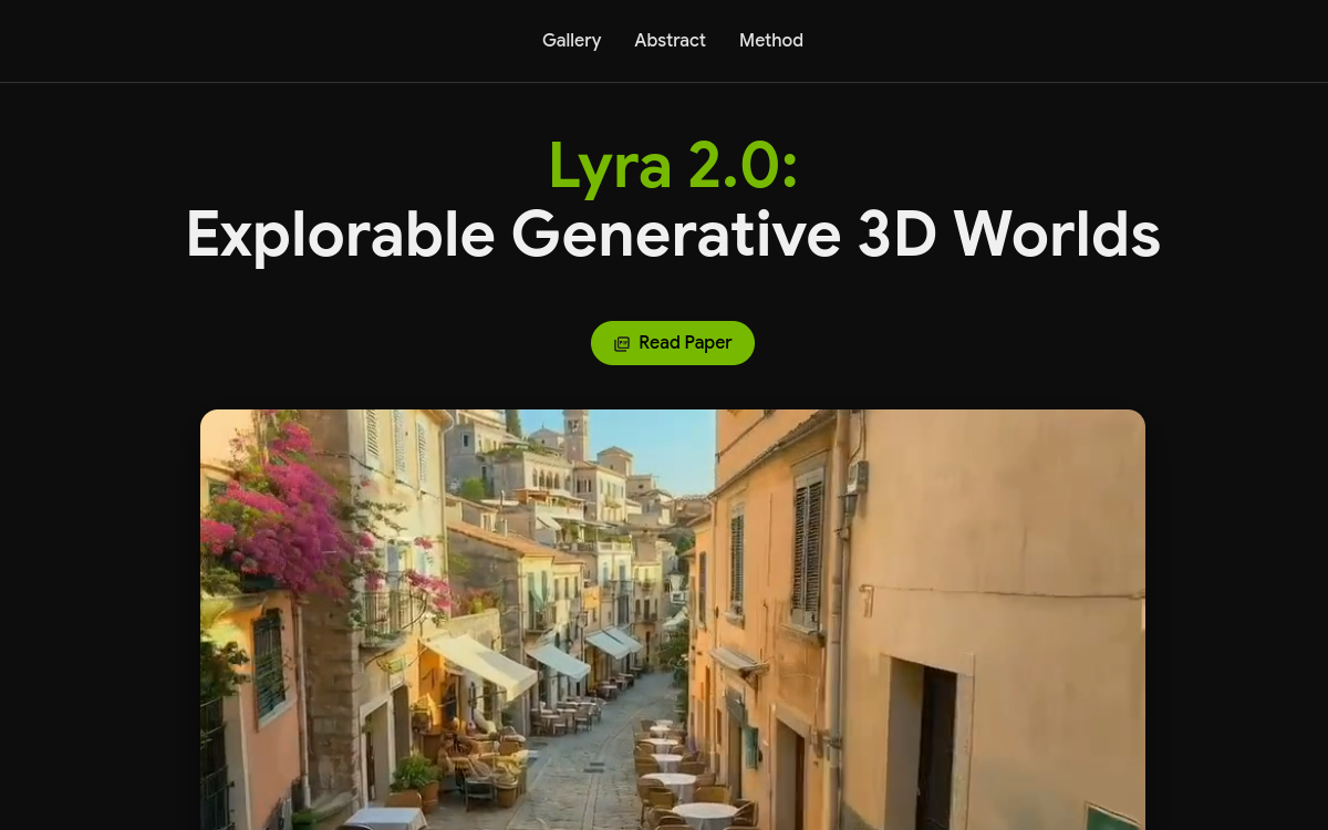Screenshot of Lyra 2.0 (Nvidia)