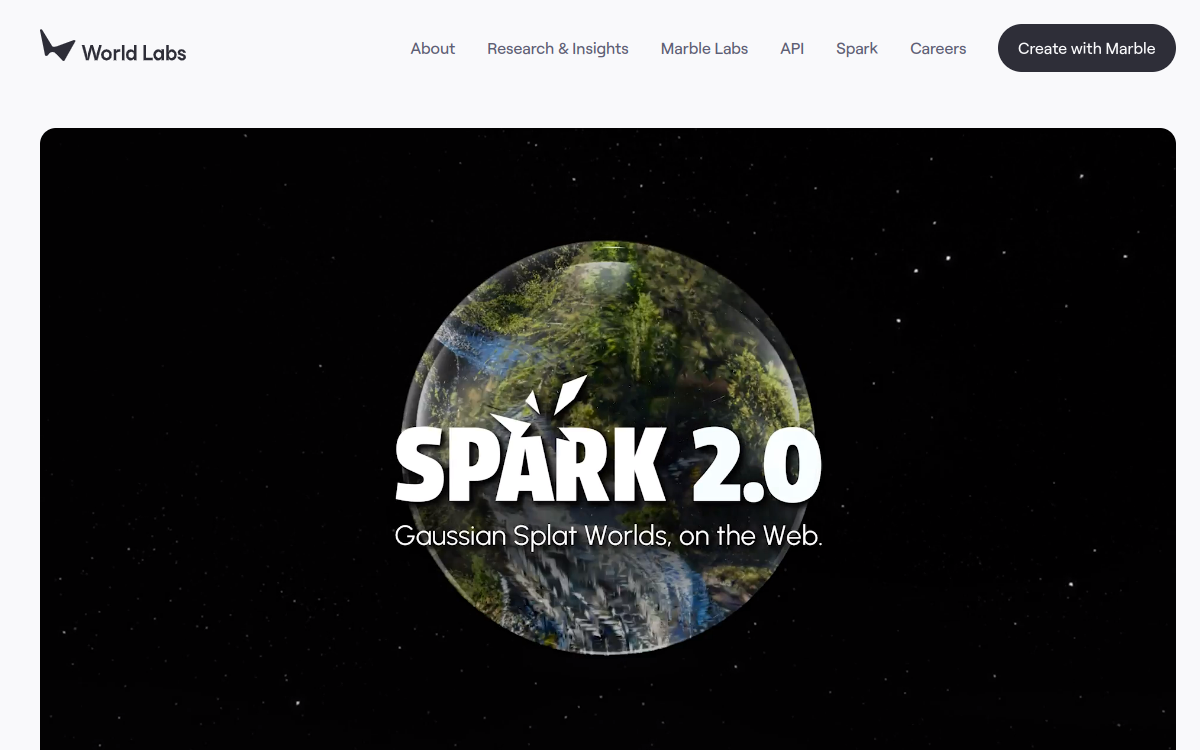 Screenshot of Spark 2.0 (World Labs)