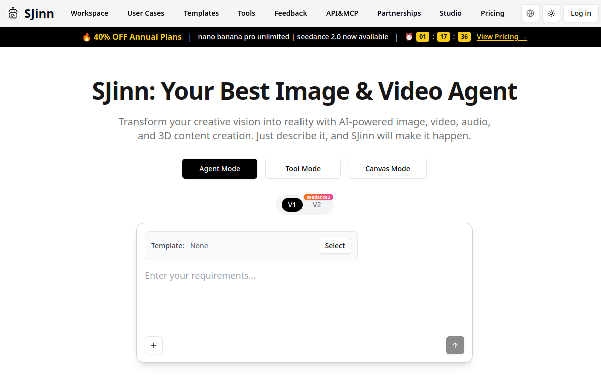 Screenshot of SJinn