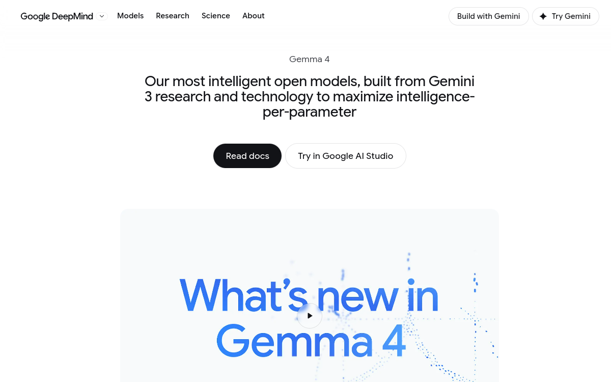 Screenshot of Gemma 4