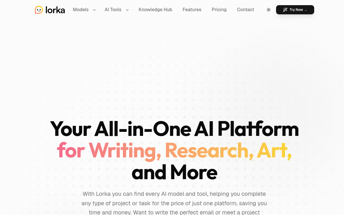 Screenshot of Lorka AI