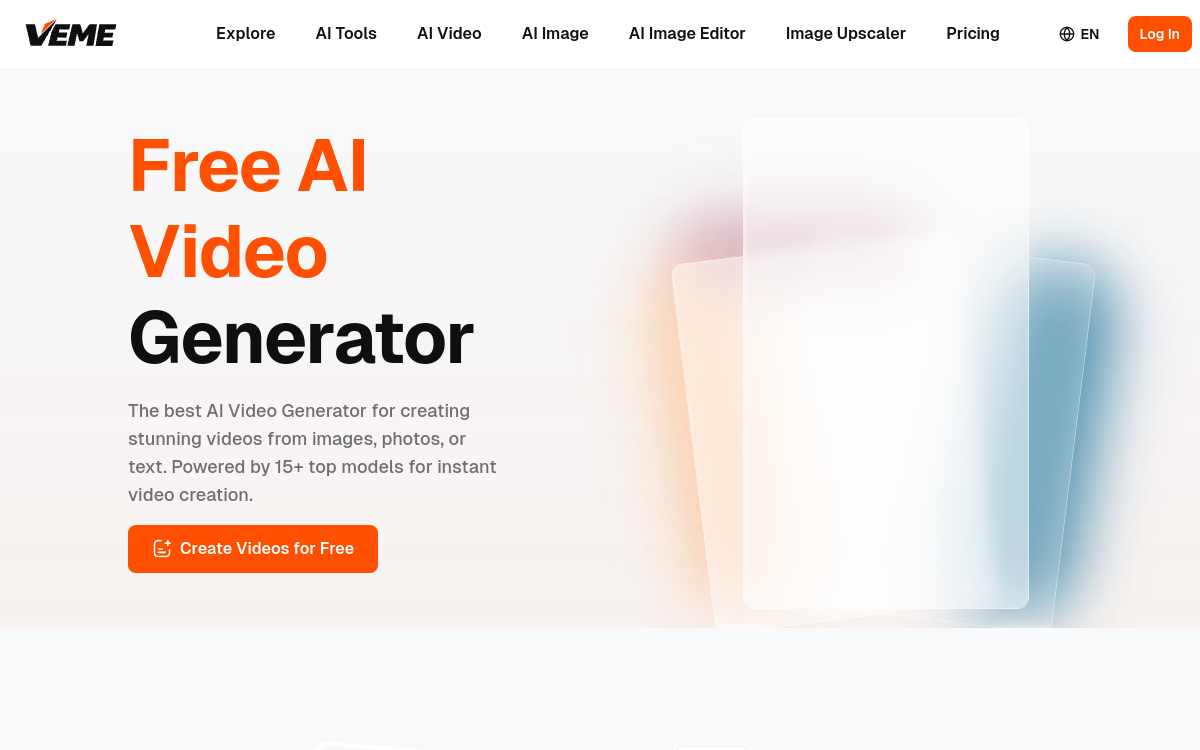 Screenshot of Veme AI
