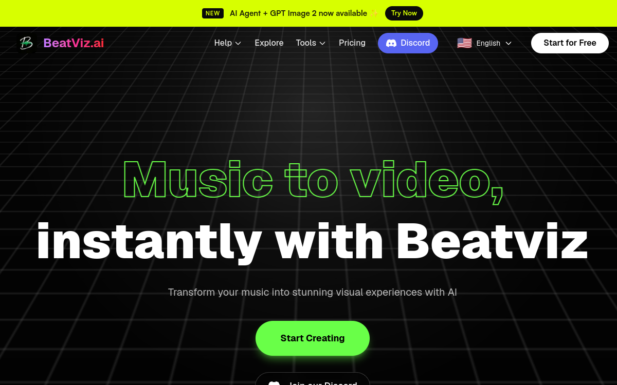 Screenshot of BeatViz AI