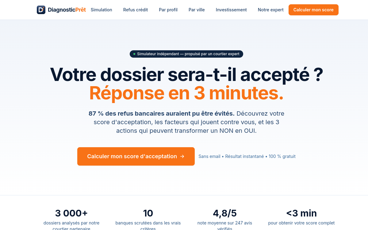 Screenshot of DiagnosticPrêt