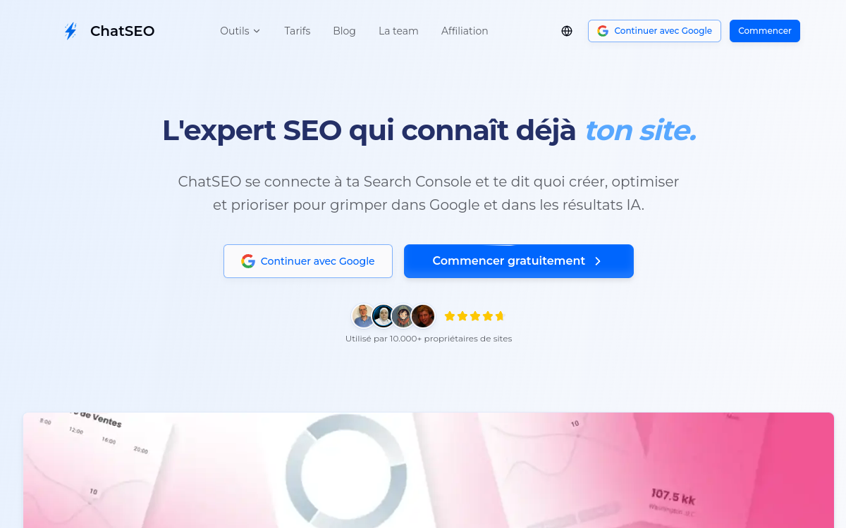 Screenshot of ChatSEO