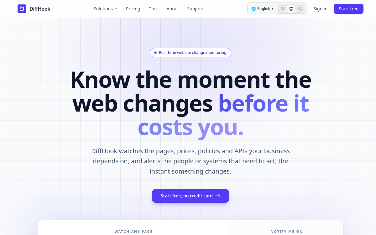 Screenshot of DiffHook
