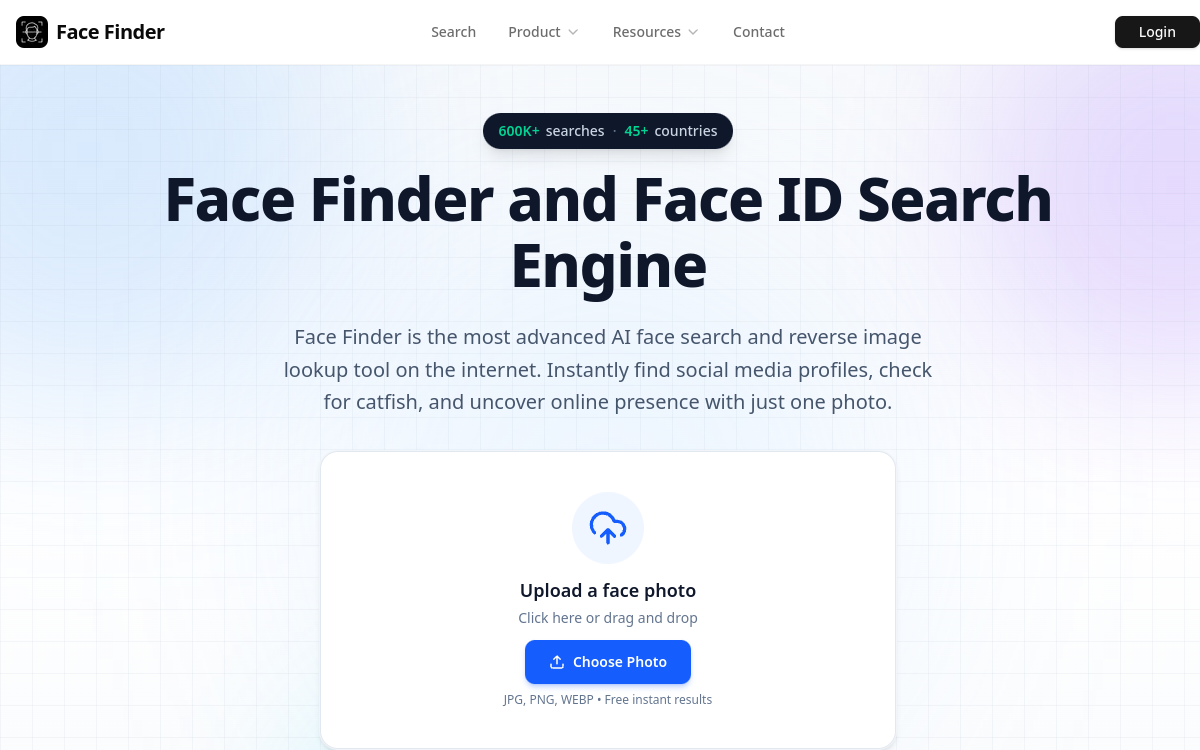 Screenshot of FaceFinder