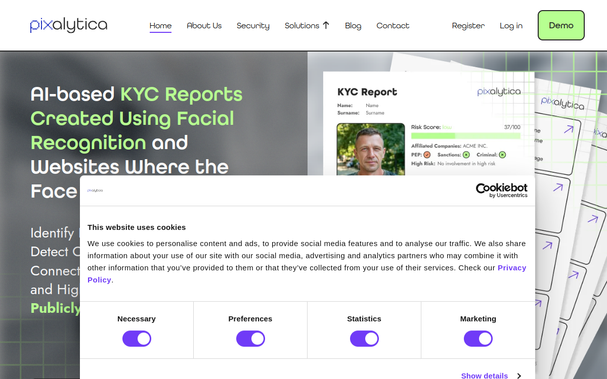 Screenshot of Pixalytica