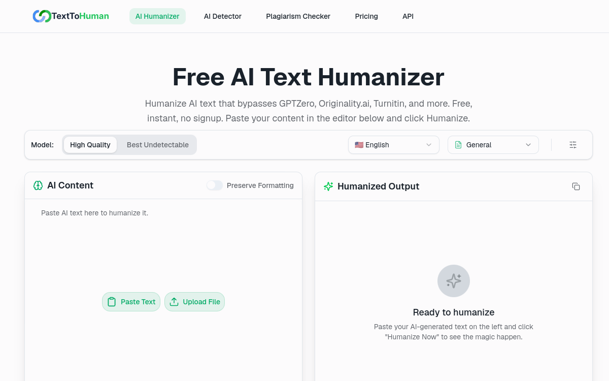 Screenshot of TextToHuman