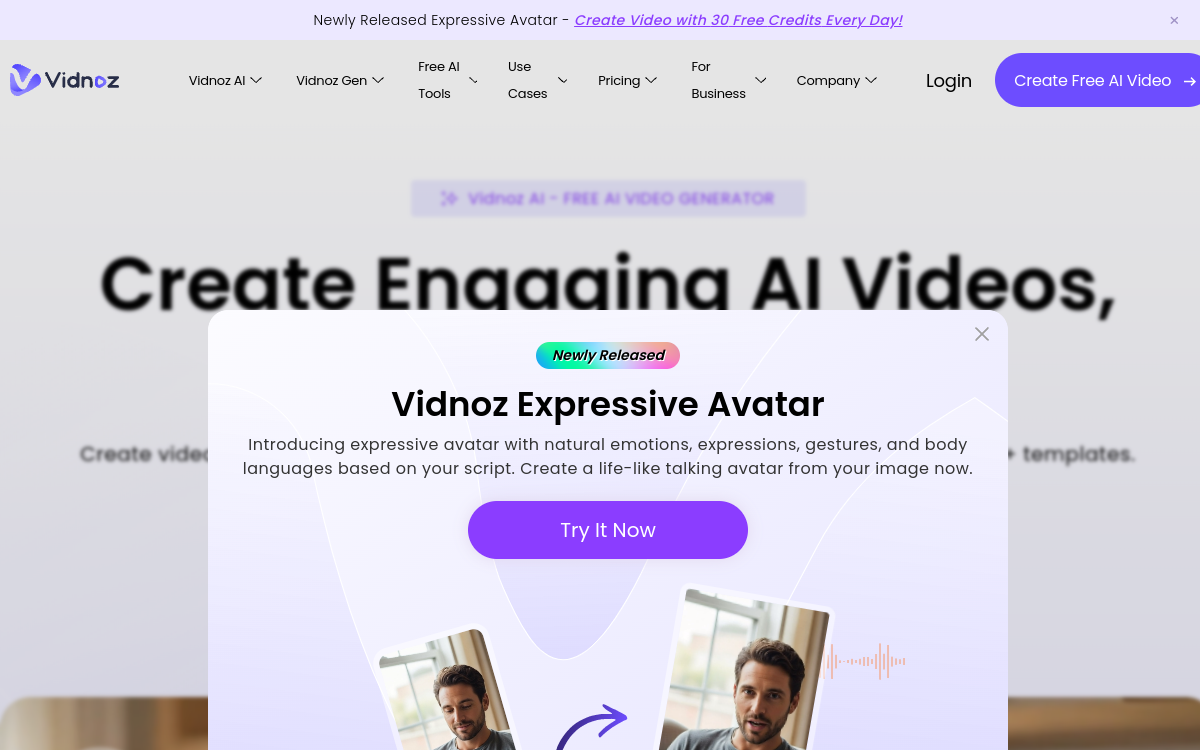 Screenshot of Vidnoz