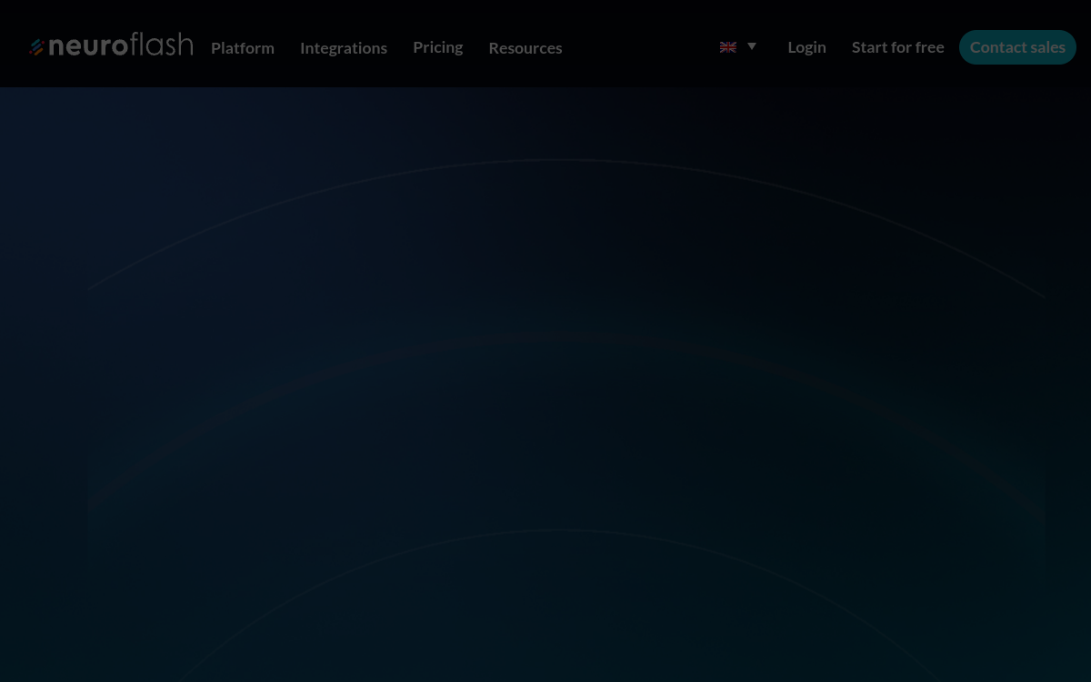 Screenshot of Neuroflash
