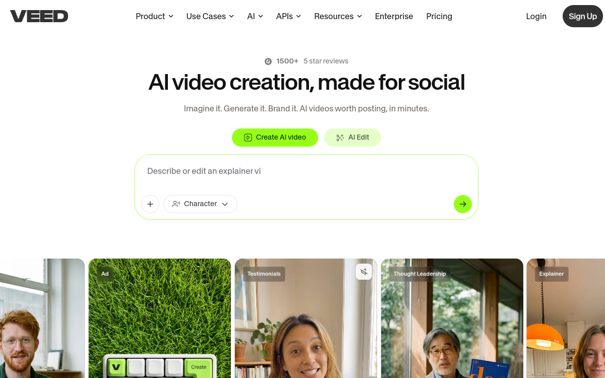 Screenshot of Veed.io