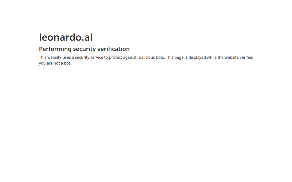 Screenshot of Leonardo AI