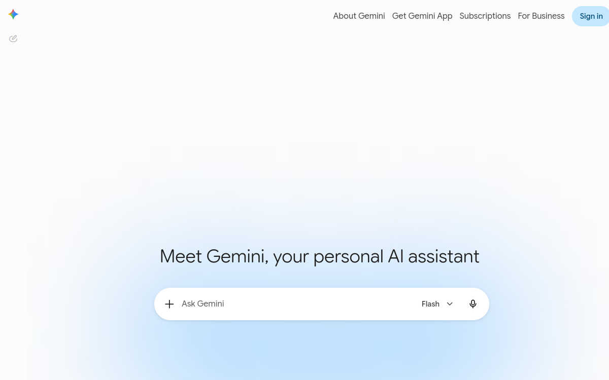 Screenshot of Gemini (Google)