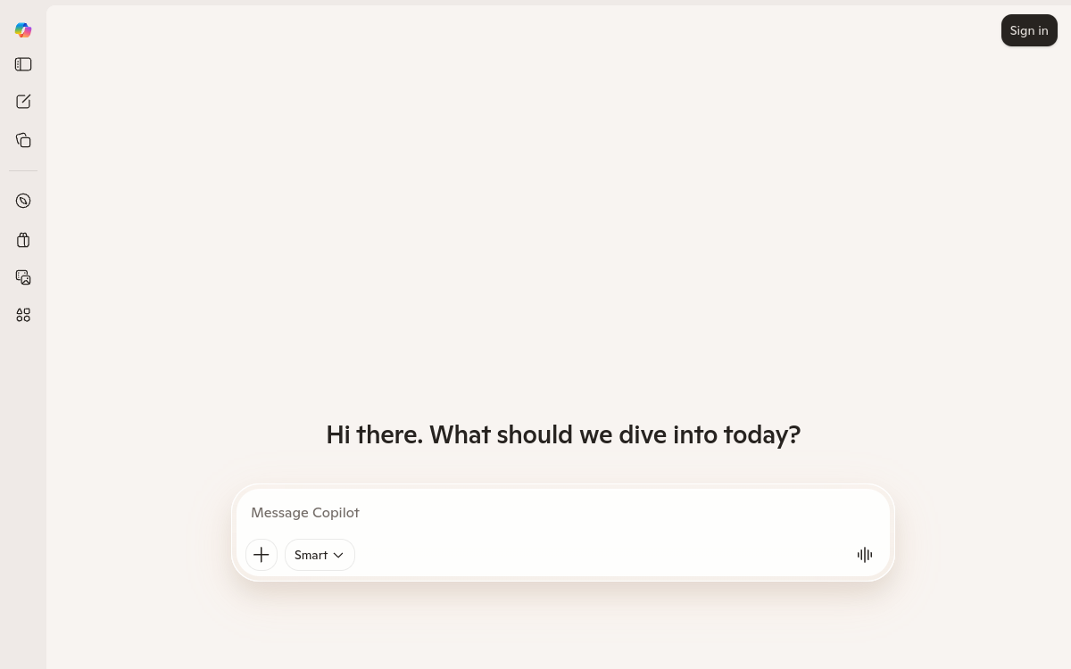 Screenshot of Microsoft Copilot