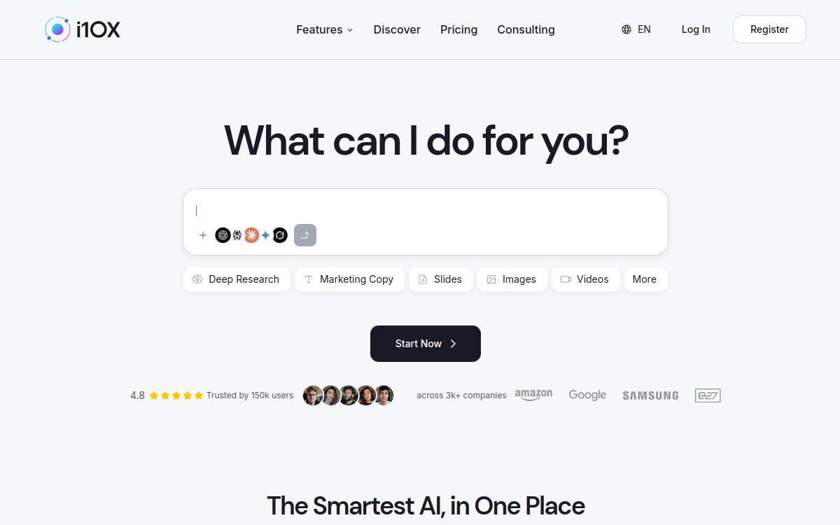 Screenshot of i10X
