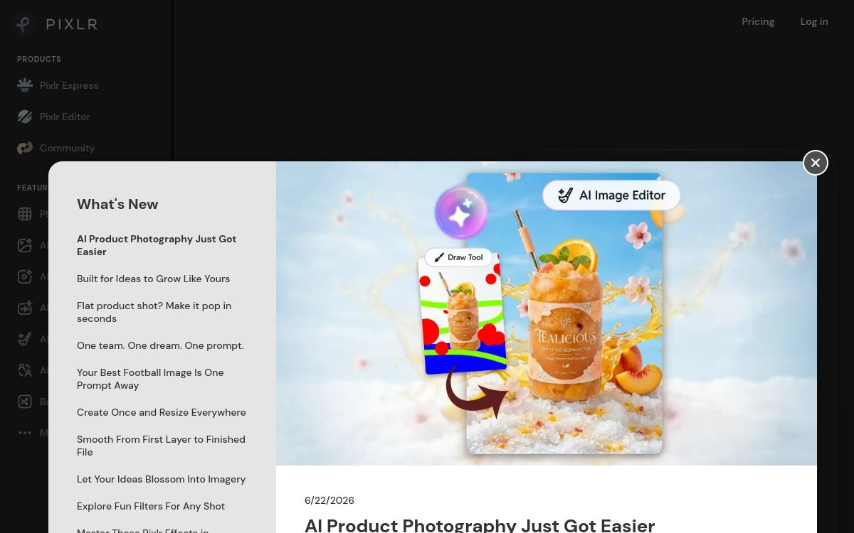 Screenshot of Pixlr