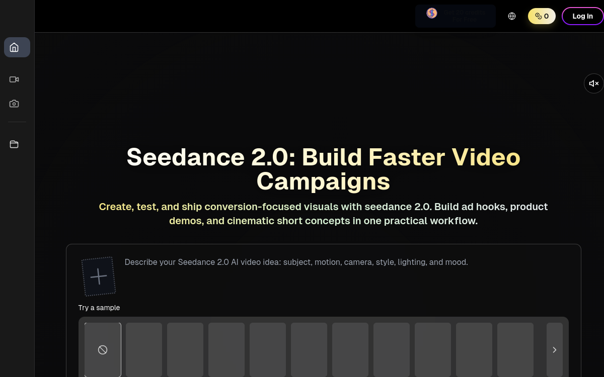 Screenshot of Seedance AI 2