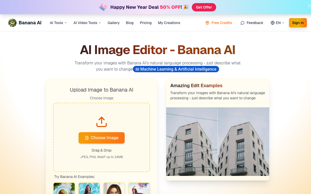 Screenshot of AI Banana