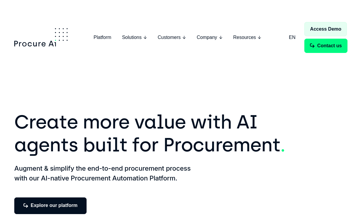 Screenshot of Procure.ai