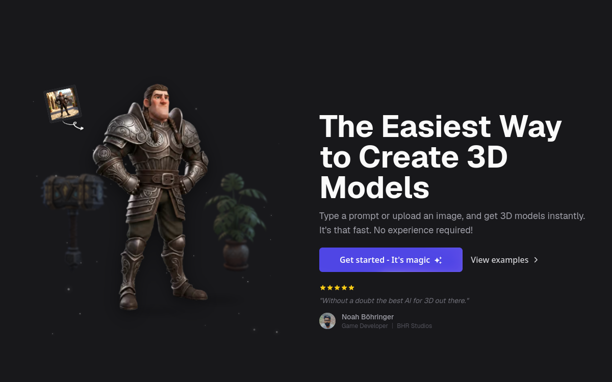 Screenshot of 3D AI Studio