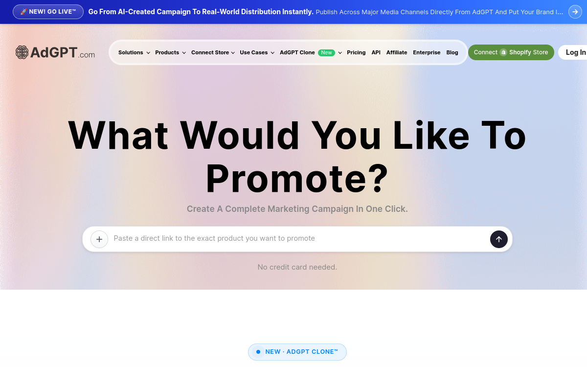 Screenshot of AdGPT