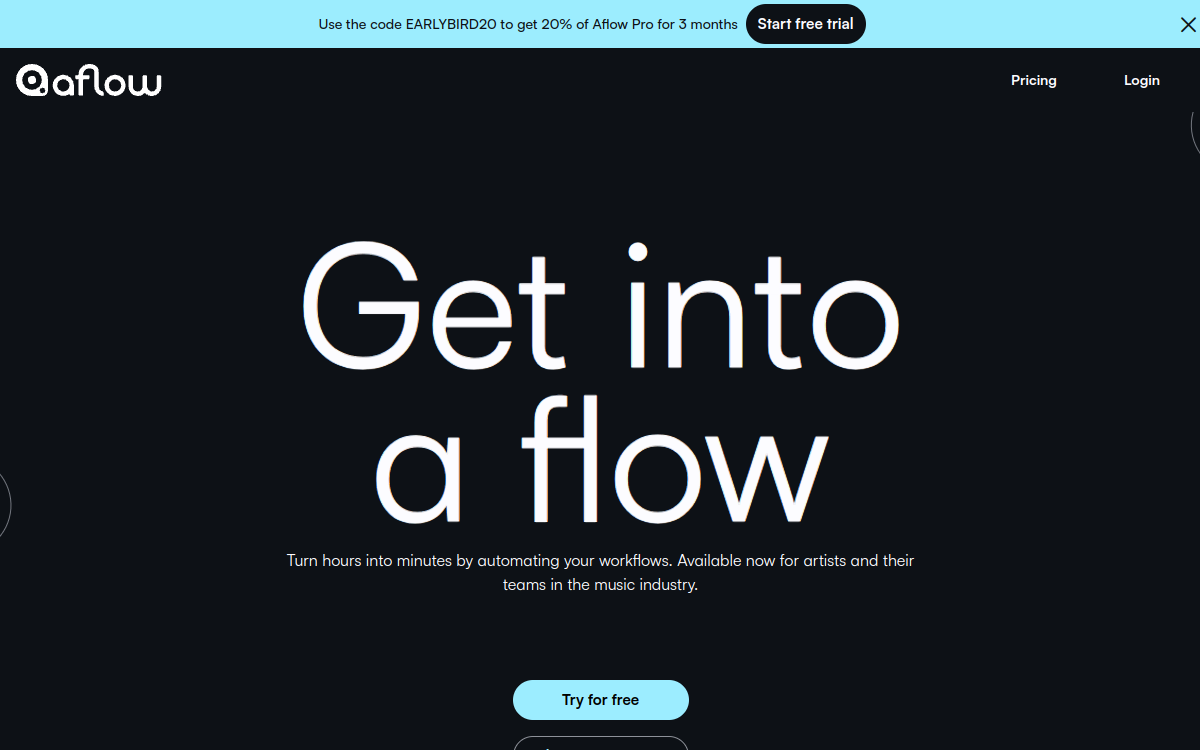 Screenshot of Aflow