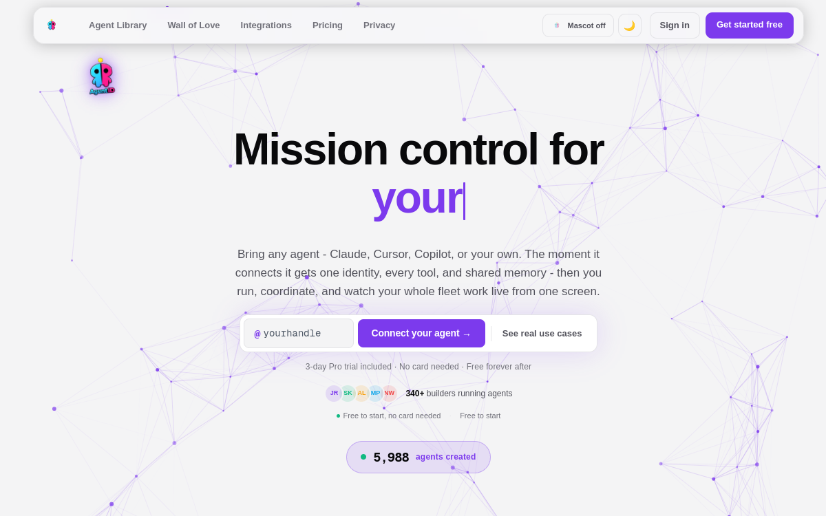 Screenshot of AgentID