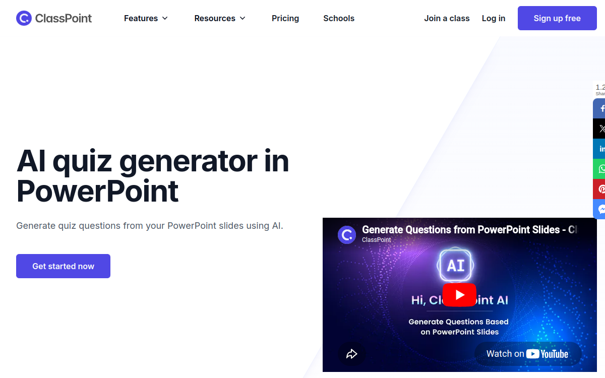 Screenshot of ClassPoint AI