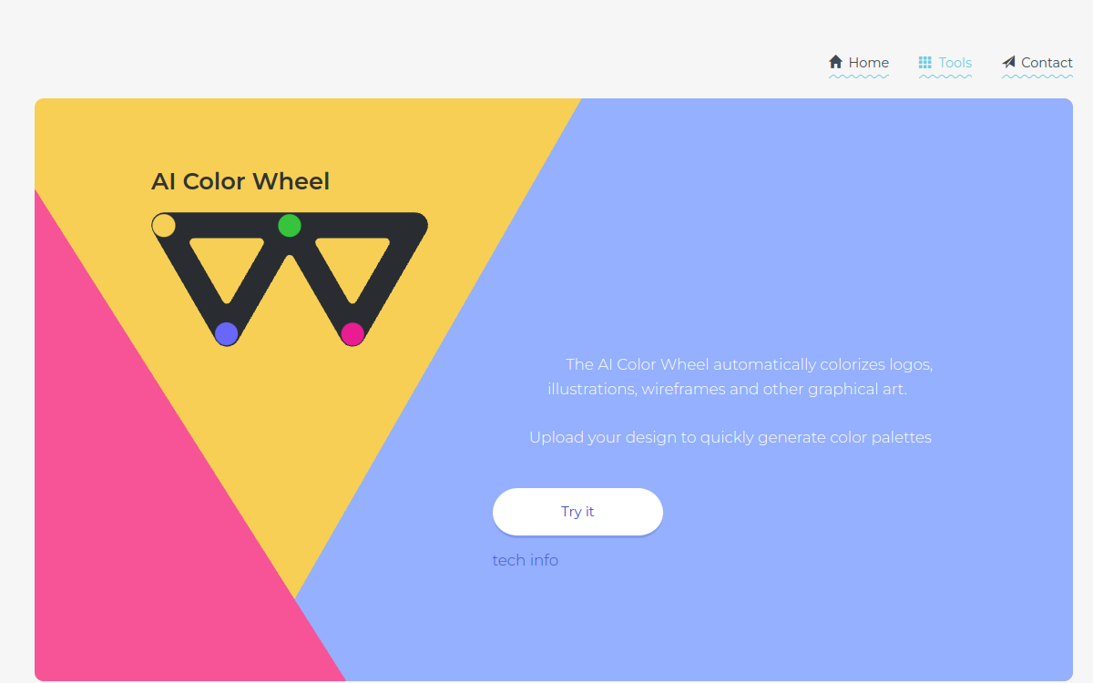Screenshot of Brandmark AI Color Wheel
