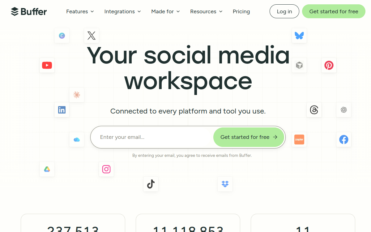 Screenshot of Buffer